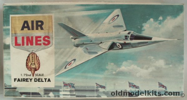 Air Lines 1/72 Fairey Delta II, 7908 plastic model kit